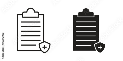 Medical insurance icons symbol. vector illustration pack for apps and designs