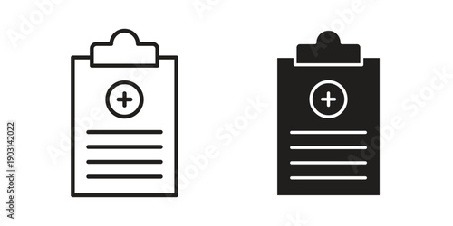 Medical report icons symbol. vector illustration pack for apps and designs