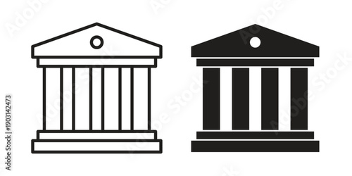 Museum icons symbol. vector illustration pack for apps and designs