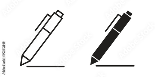 Pen icons symbol. vector illustration pack for apps and designs