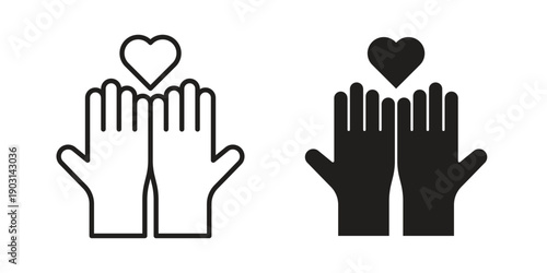 Philanthropy icons symbol. vector illustration pack for apps and designs