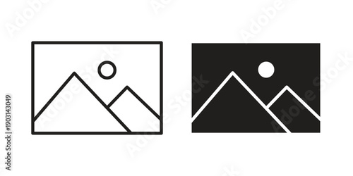 Picture icons symbol. vector illustration pack for apps and designs
