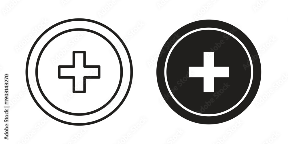 Obraz premium Plus icons symbol. vector illustration pack for apps and designs