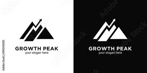 Growth Peak Logo Design Business and Financial Success.
