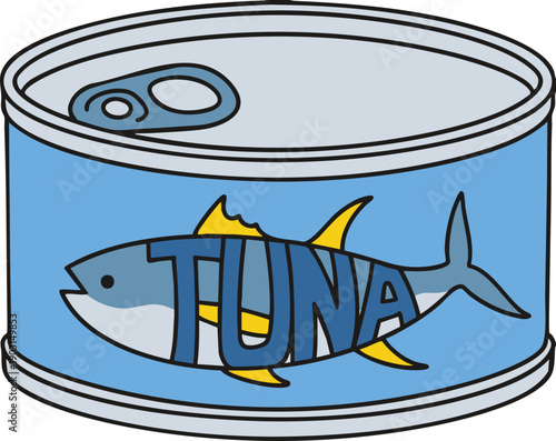 vector illustration of a canned tuna