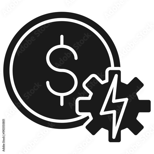 Cost Breakdown Glyph Icon