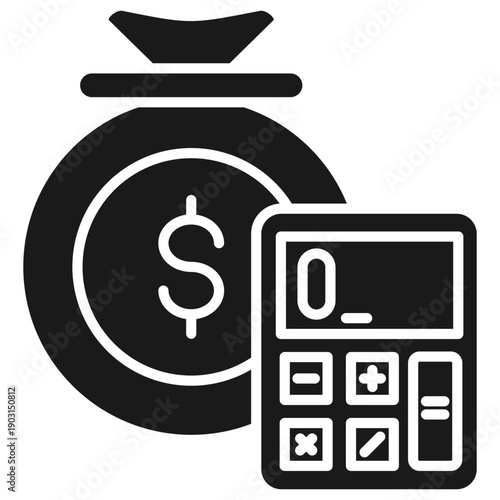 Budget Management Glyph Icon