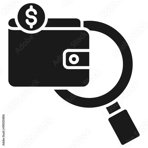 Budget Review Glyph Icon