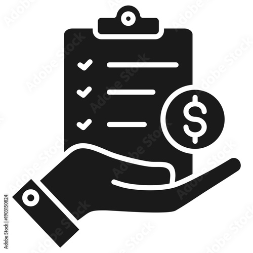 Funding Request Glyph Icon