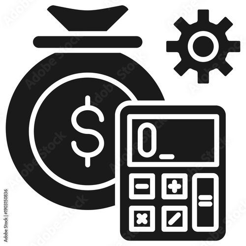 Cost Management Glyph Icon