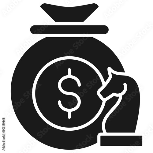 Budget Strategy Glyph Icon
