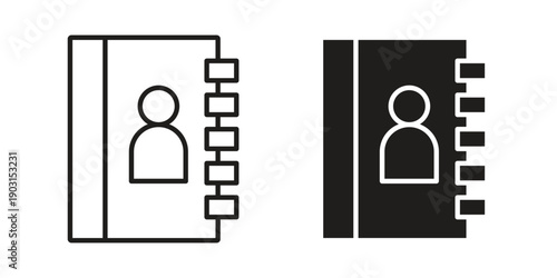 Address book icon vector. EPS 10 editable vector bundle