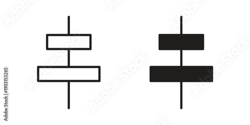 Align center icon vector. EPS 10 editable vector bundle