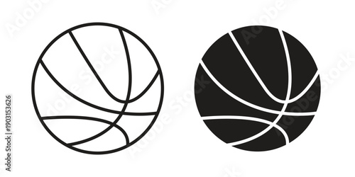 Basketball icon vector. EPS 10 editable vector bundle