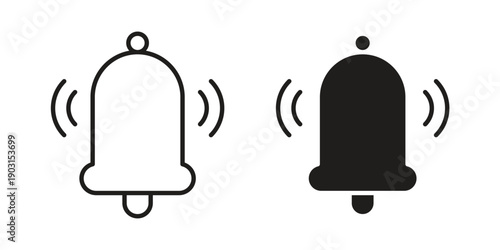 Bell ring icon vector. EPS 10 editable vector bundle