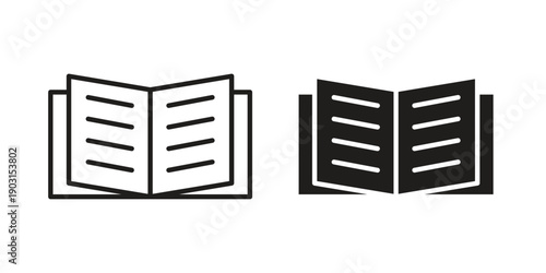 Book icon vector. EPS 10 editable vector bundle