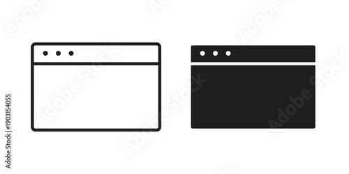 Browser icon vector. EPS 10 editable vector bundle