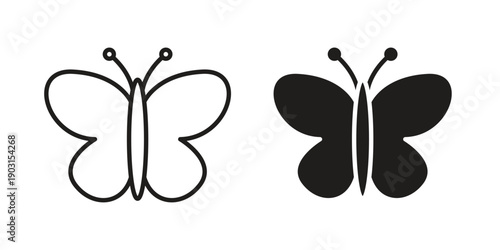 Butterfly icon vector. EPS 10 editable vector bundle