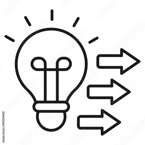 Approach Outline Icon