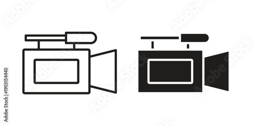 Camcorder icon vector. EPS 10 editable vector bundle