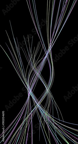 Wallpaper Mural Abstract Light Trails on Black Background. Torontodigital.ca