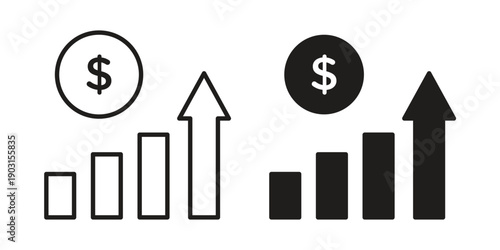 Chat arrow grow icon vector. EPS 10 editable vector bundle