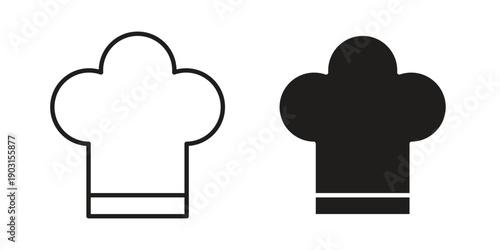 Chef hat icon vector. EPS 10 editable vector bundle