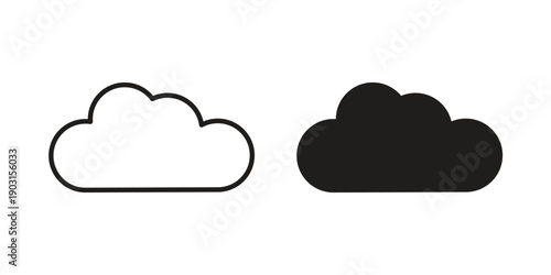 Cloud icon vector. EPS 10 editable vector bundle
