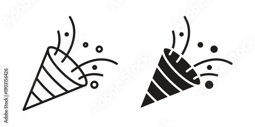 Confetti icon vector. EPS 10 editable vector bundle