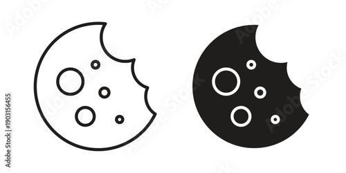 Cookie icon vector. EPS 10 editable vector bundle