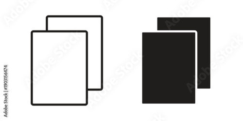 Copy icon vector. EPS 10 editable vector bundle