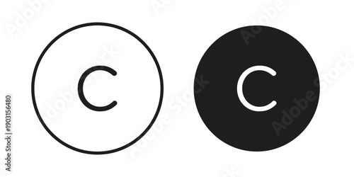 Copyright icon vector. EPS 10 editable vector bundle