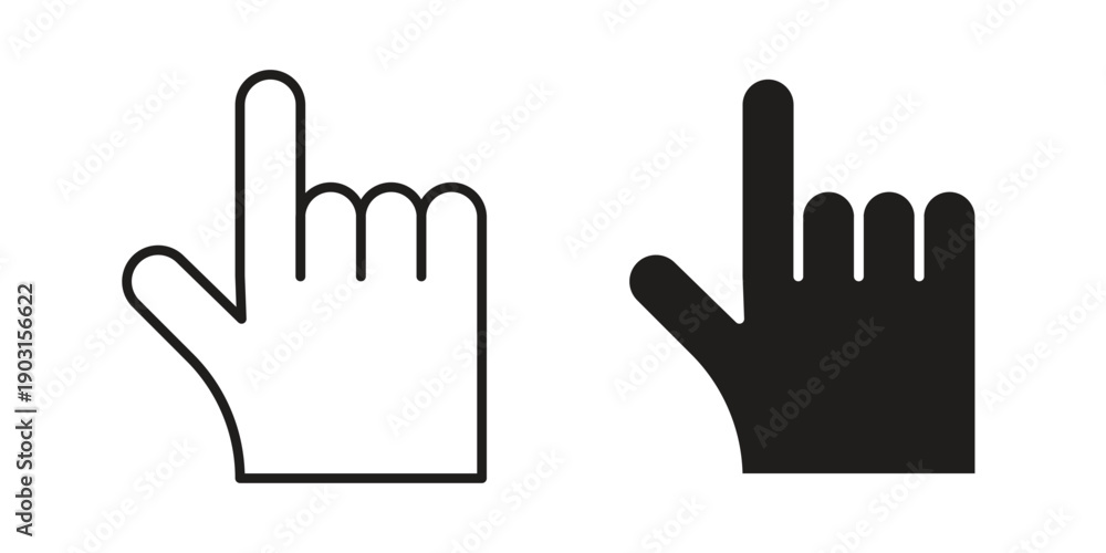 Fototapeta premium Cursor icon vector. EPS 10 editable vector bundle