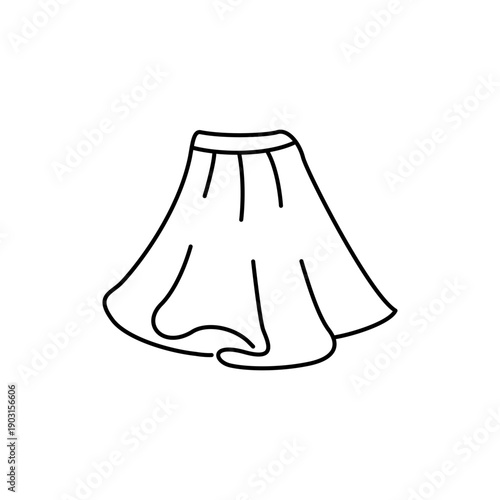 フレアスカートをモチーフにした春アイコン