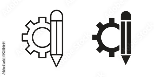 Customization icon vector. EPS 10 editable vector bundle