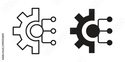 Digital transformation icon vector. EPS 10 editable vector bundle