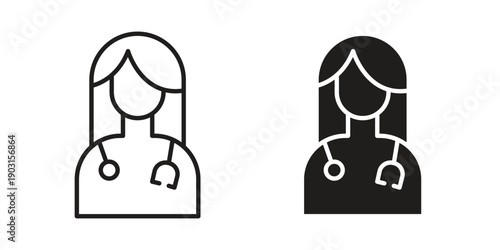 Doctor icon vector. EPS 10 editable vector bundle