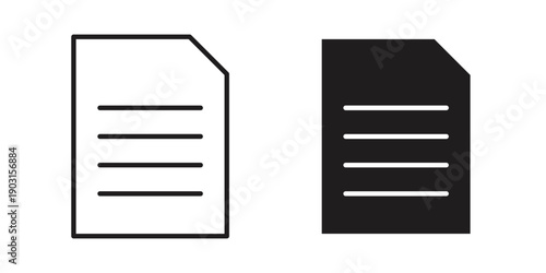 Document file icon vector. EPS 10 editable vector bundle