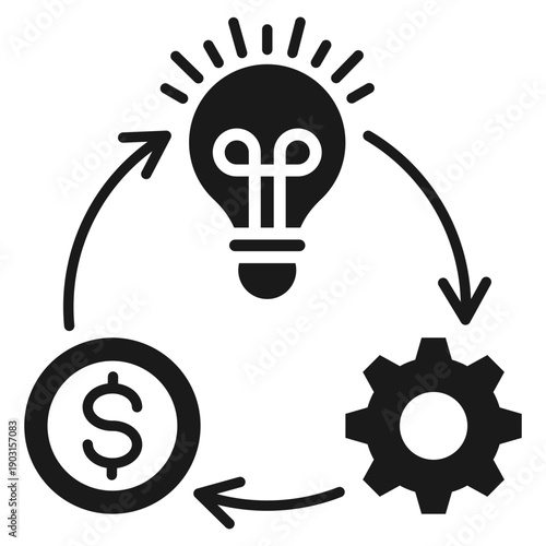 Entrepreneur Glyph Icon Vector Illustration