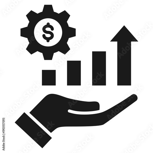Profitability Glyph Icon Vector Illustration