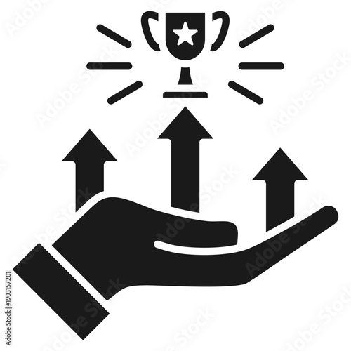Competitive Advantage Glyph Icon Vector Illustration