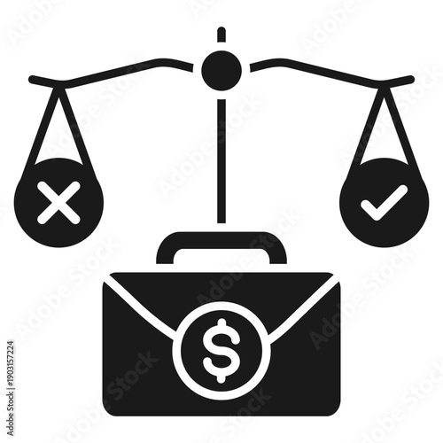 Business Ethics Glyph Icon Vector Illustration