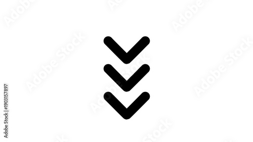 Animated arrows, downward arrow animation with white background.