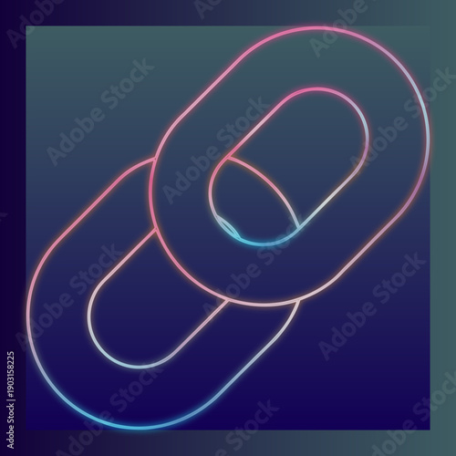 Abstract Neon Linkage Connection Network Digital Technology Illustration