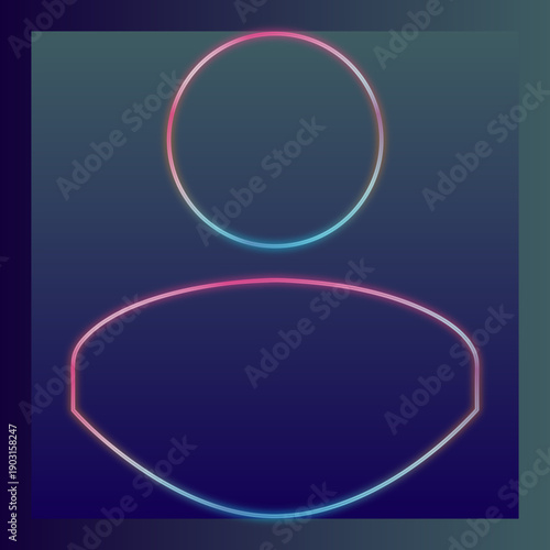 Neon Shapes Abstract Design Vibrant Glowing Circles And Ellipses Modern Digital Art Vector Illustration