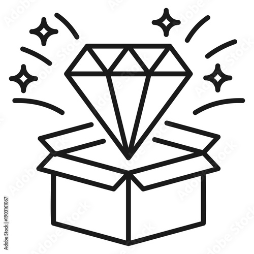 Value Proposition Outline Icon Vector Illustration