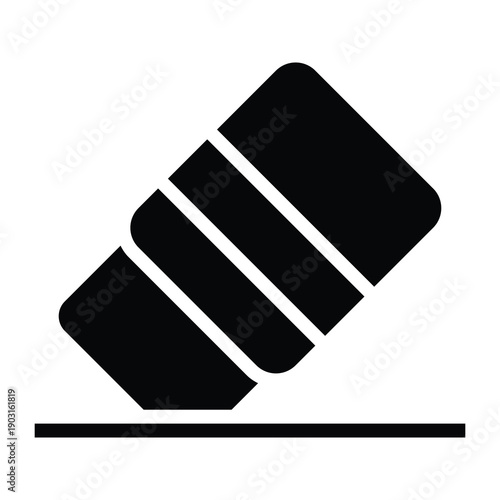 Eraser Vector Icon, User Interface Related Solid Style Vector Icon.