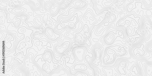 Seamless Black and White Landscape Topographic Map Texture Design
Retro Geographic Elevation Contour Lines for Outdoor Theme Background