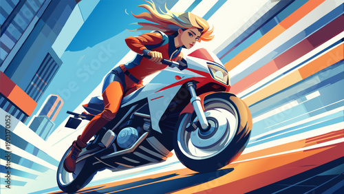 abstract background with motorcycle