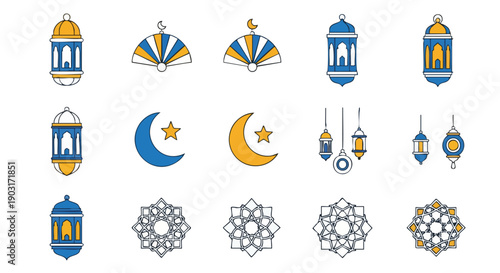 Ramadan Festival Sapphire Ochre Symbols